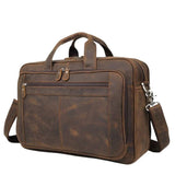 Ruskea nahkainen tietokonelaukku Oletusarvo Otsikko