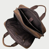 Ruskea nahkainen tietokonelaukku Oletusarvo Otsikko