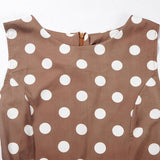 Ruskea pilkullinen pin up -mekko