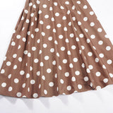 Ruskea pilkullinen pin up -mekko