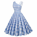 Ruutukuvioinen 50-luvun pin up -mekko