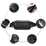 Säädettävä musta vyölaukku Musta