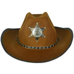 Sheriffityylinen huopahattu Ruskea