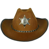 Sheriffityylinen huopahattu Ruskea