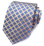 Sininen ja kultainen ruudullinen solmio