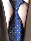 Sininen ja musta ruudullinen solmio