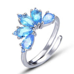 Sininen kukka sormus
