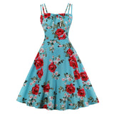 Sininen rockabilly-mekko S