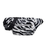 Tekoturkis vyölaukku Valkoinen/Zebra