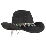 Trendikäs Cowgirl hattu Musta