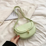 Tyylikäs nahka vyölaukku naisille Omenanvihreä