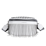 Tyylikäs nahka vyölaukku naisille Valkoinen