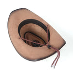 Vaalea nahkainen Cowboy-hattu
