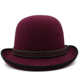 Vintage knallihattu Tummanpunainen