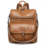 Vintage-nahkareppu Ruskea