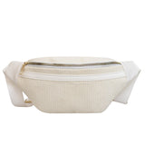 Vintage sametti vyölaukku Valkoinen