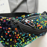 Vyölaukku kiiltävillä paljeteilla