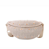Vyölaukku kukkakuvioilla Beige