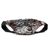 Vyölaukku paljeteilla Harmaa