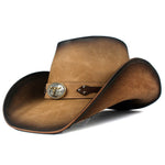 Western-tyylinen nahkainen cowboy hattu