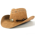 Western-tyylinen nahkainen cowboy hattu