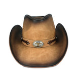 Western-tyylinen nahkainen cowboy hattu