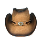 Western-tyylinen nahkainen cowboy hattu